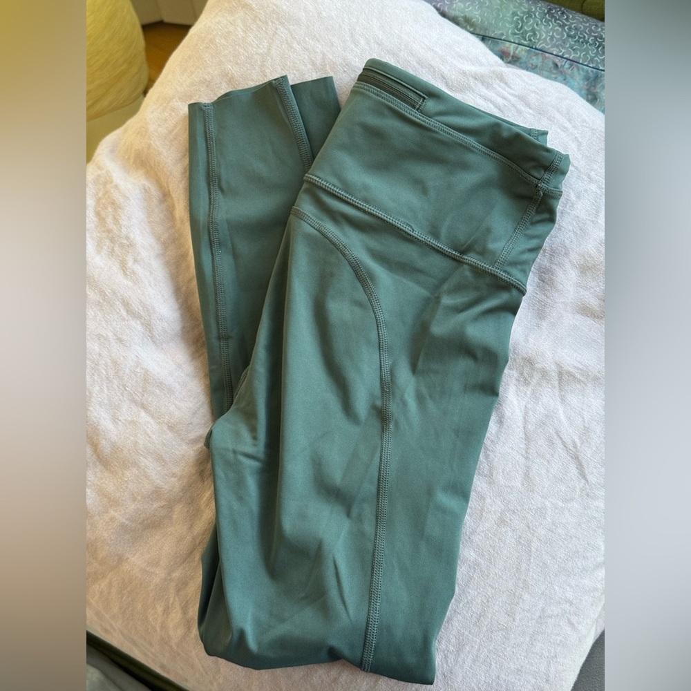 Athleta Teal Accelerate 7/8 Running Tights